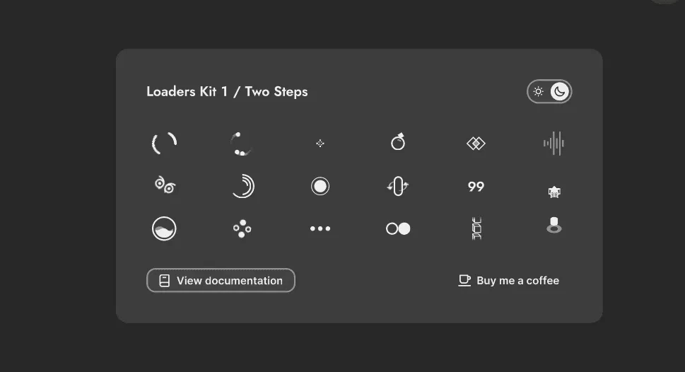 一组Figma社区共享的loading加载图标素材(含原型加载素材)