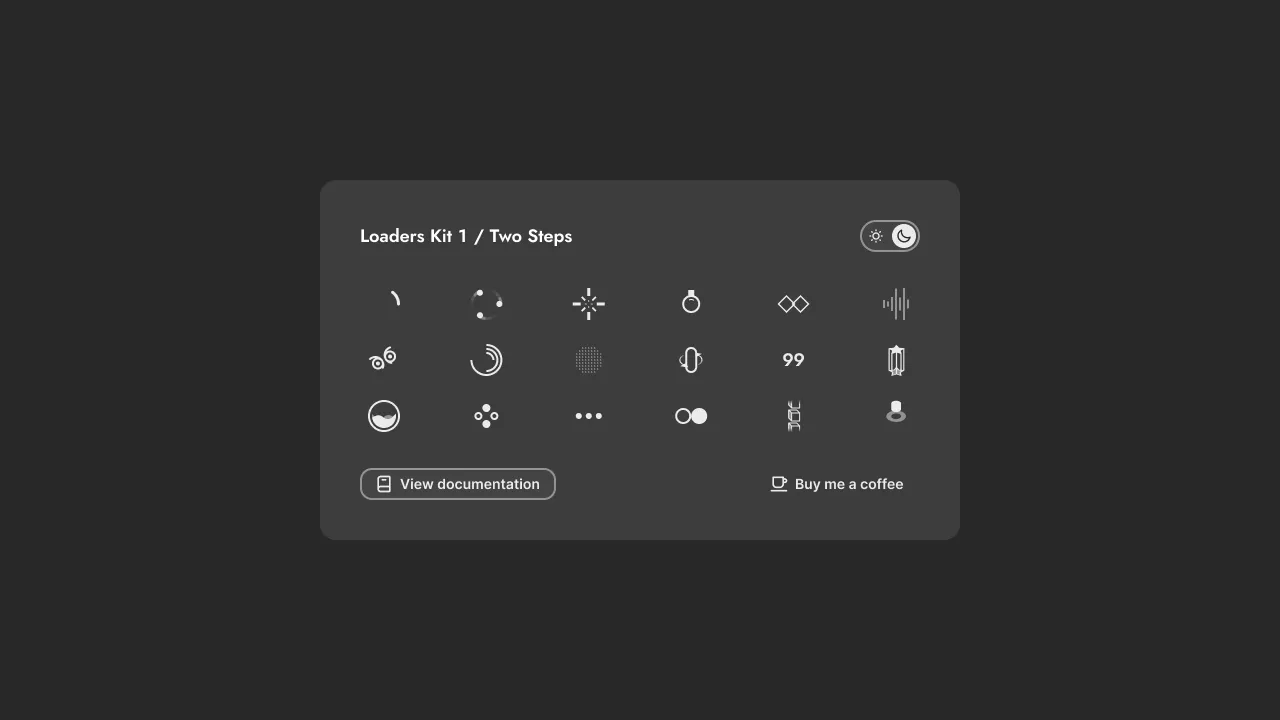 一组Figma社区共享的loading加载图标素材(含原型加载素材)